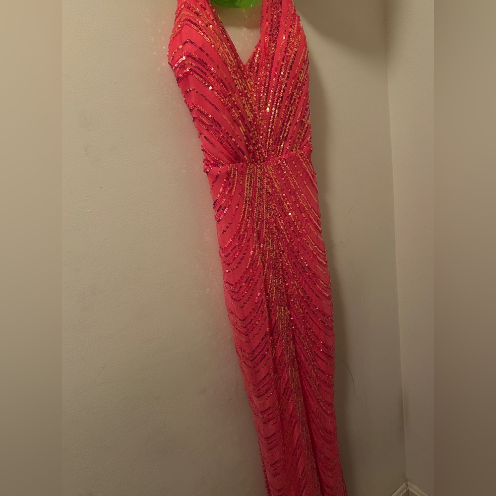 Windsor Long Pink Sequin Dress